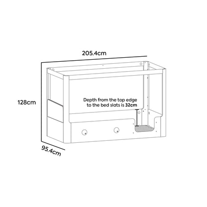 Big Eyes Reversible Low Loft Bed