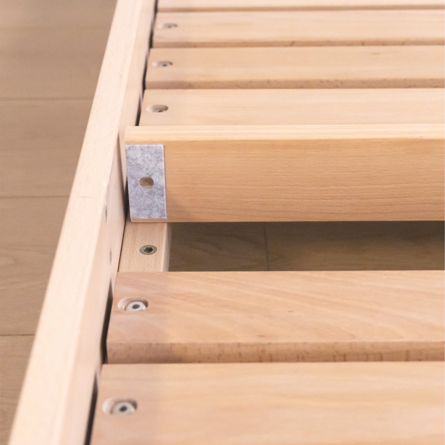 No. 1 Montessori Bed with Colourblock Padded Headboard