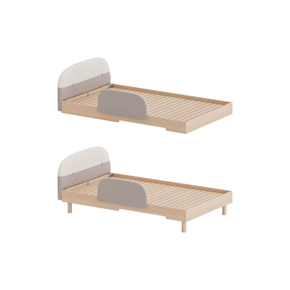 No. 1 Montessori Bed with Colourblock Padded Headboard