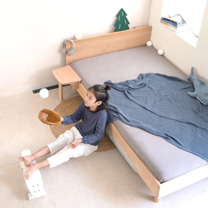 No. 1 Bed with Wooden Headboard