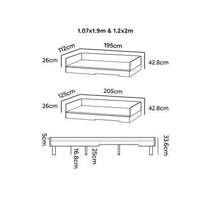 No. 1 Montessori Floor Bed with 3-sided Bedrails