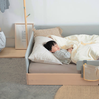 No. 1 Montessori Floor Bed with 3-sided Bedrails
