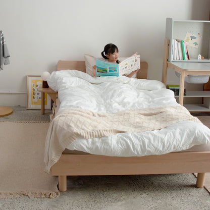 No. 1 Montessori Bed with Wooden Headboard