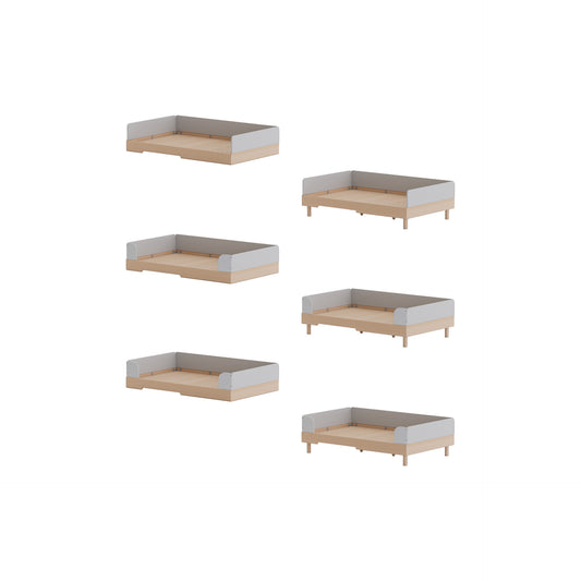 No. 1 Montessori Floor Bed with 3-sided Bedrails